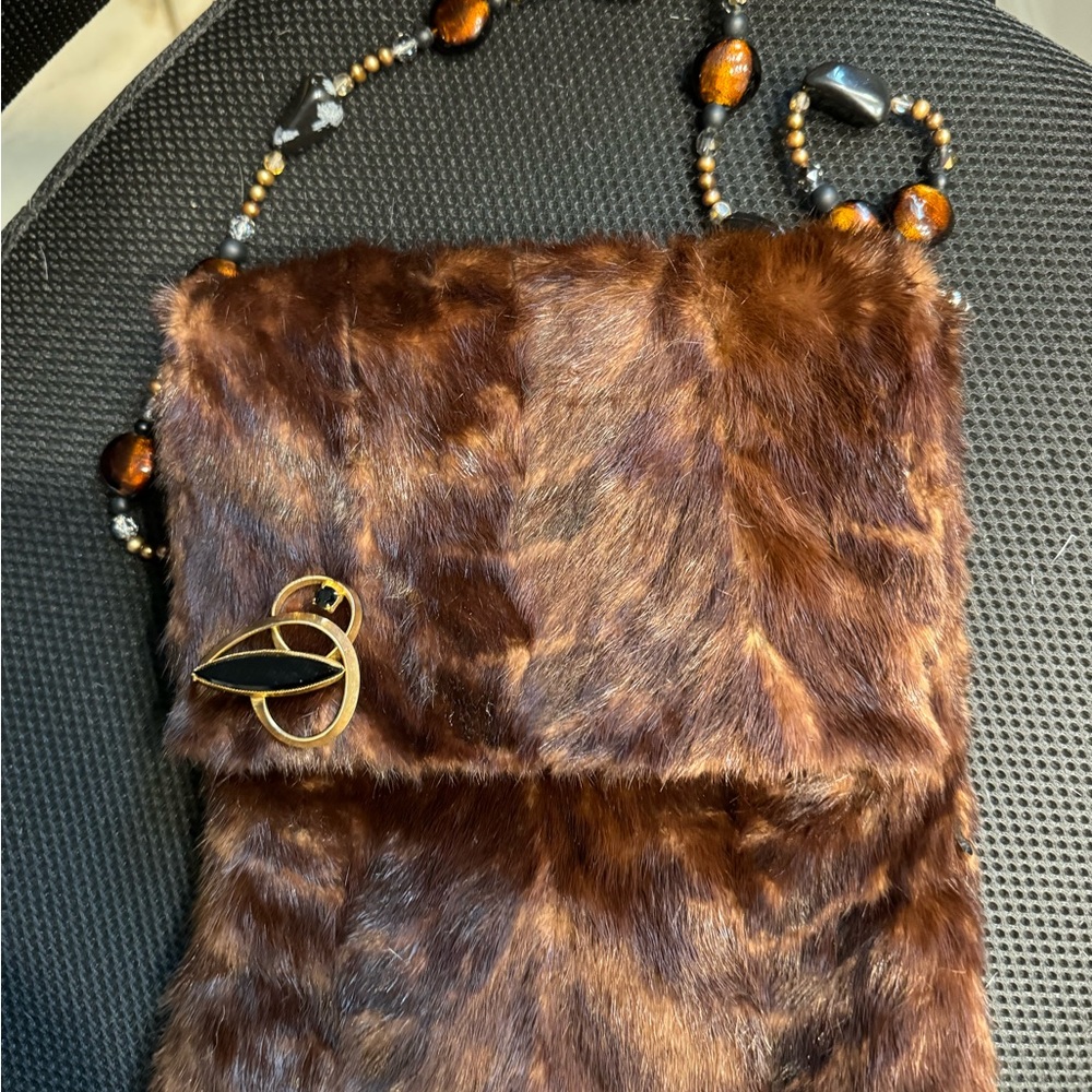 Handmade fur handbag